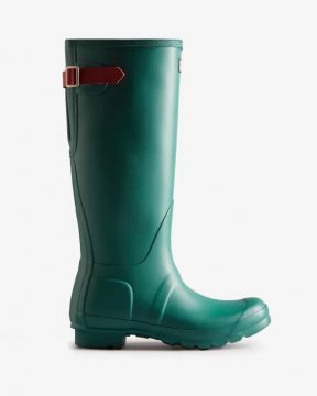 Hunter Boots | Women's Tall Back Adjustable Rain Boots-Loch Awe Blue/Glenmore Rose