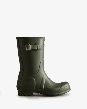 Hunter Boots | Men's Original Short Rain Boots-Dark Olive