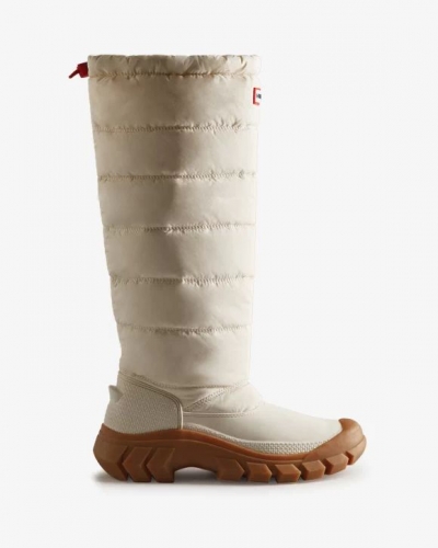Hunter Boots | Women's Intrepid Insulated Tall Snow Boots-White Willow/Gum