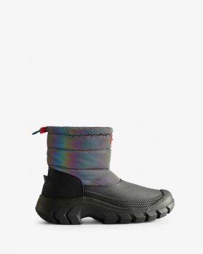 Hunter Boots | Women's Intrepid Insulated Short Nebula Snow Boots-Stornoway Blue/Xray Navy