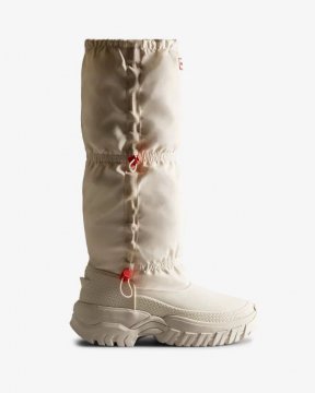 Hunter Boots | Women's Wanderer Insulated Tall Slouch Snow Boots-White Willow