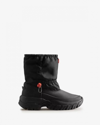 Hunter Boots | Women's Wanderer Insulated Short Slouch Snow Boots-Black