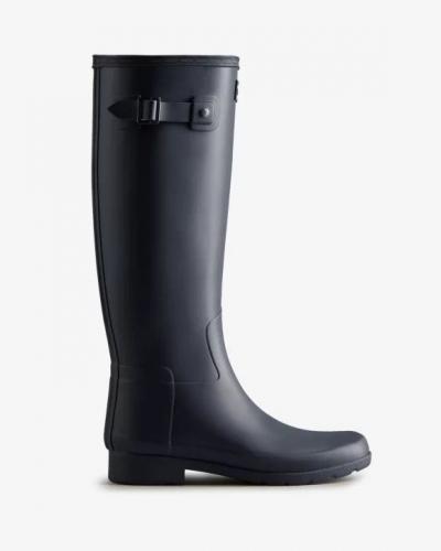 Hunter Boots | Women's Refined Slim Fit Tall Rain Boots-Navy