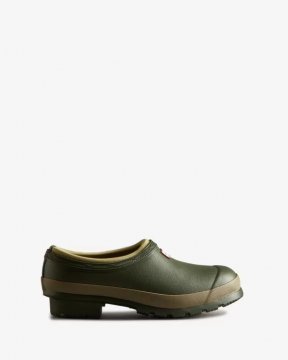 Hunter Boots | Women's Gardener Clogs-Dark Olive/Clay