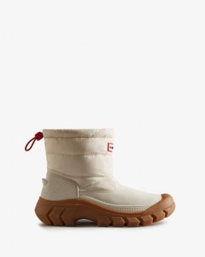 Hunter Boots | Women's Intrepid Insulated Short Snow Boots-White Willow/Gum