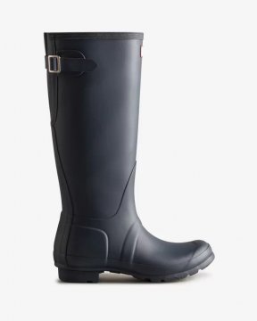Hunter Boots | Women's Tall Back Adjustable Rain Boots-Navy