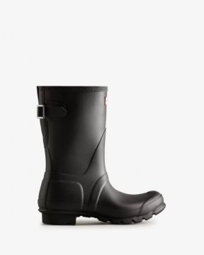 Hunter Boots | Women's Short Back Adjustable Rain Boots-Black