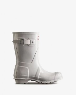 Hunter Boots | Women's Original Short Gloss Rain Boots-White