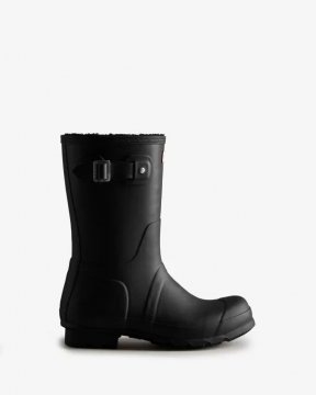 Hunter Boots | Men's Short Insulated Rain Boots-Black
