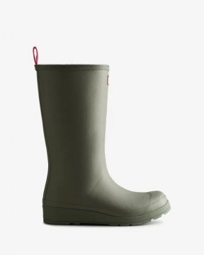 Hunter Boots | Women's Play Vegan Shearling Insulated Tall Rain Boots-Urban Grey