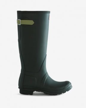 Hunter Boots | Women's Tall Back Adjustable Rain Boots-Maa Green/Wild Green