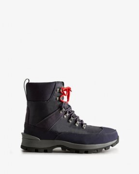 Hunter Boots | Men's Insulated Recycled Polyester Commando Boots-Navy/Blue Mineral