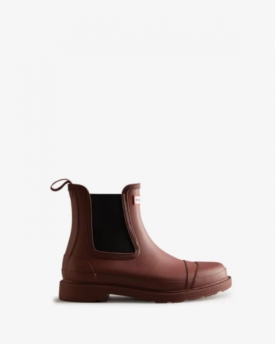 Hunter Boots | Women's Commando Chelsea Boots-Muted Berry