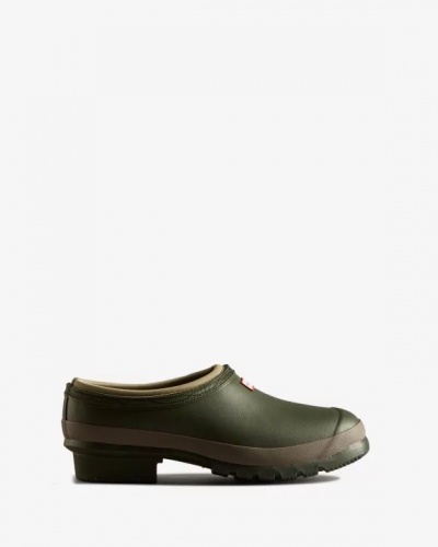 Hunter Boots | Men's Gardener Clogs-Dark Olive/Clay