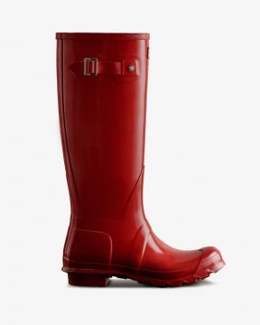 Hunter Boots | Women's Original Tall Gloss Rain Boots-Military Red