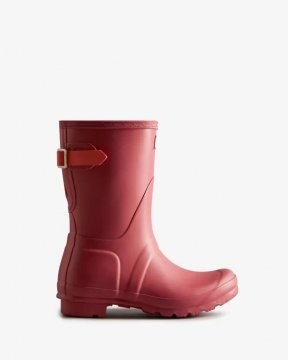 Hunter Boots | Women's Short Back Adjustable Rain Boots-Glenmore Rose/Sun-Cup Orange