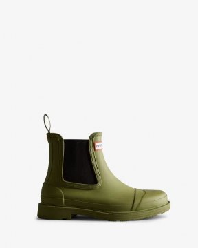 Hunter Boots | Women's Commando Chelsea Boots-Utility Green