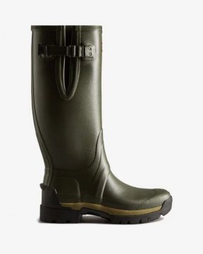Hunter Boots | Men's Balmoral Adjustable 3mm Neoprene Rain Boots-Dark Olive