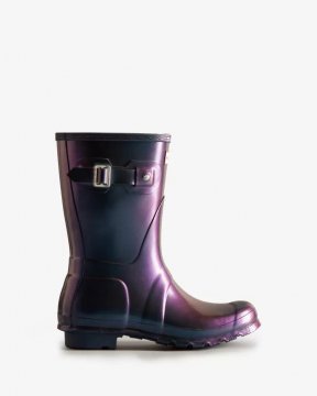 Hunter Boots | Women's Nebula Short Rain Boots-Stornoway Blue