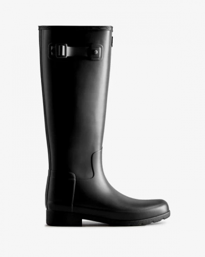 Hunter Boots | Women's Refined Tall Rain Boots-Black