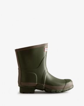 Hunter Boots | Women's Gardener Short Rain Boot-Dark Olive/Clay