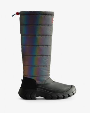 Hunter Boots | Women's Intrepid Insulated Tall Nebula Snow Boots-Stornoway Blue/Xray Navy