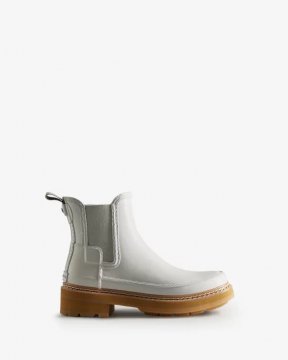Hunter Boots | Women's Refined Stitch Detail Chelsea Boots-Spurrey White