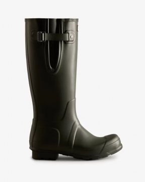Hunter Boots | Men's Tall Side Adjustable Rain Boots-Dark Olive