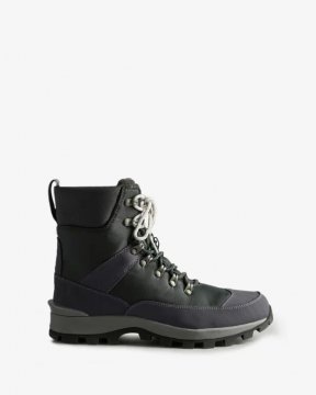 Hunter Boots | Men's Insulated Recycled Polyester Commando Boots-Arctic Moss Green/Henson Navy