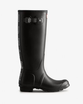 Hunter Boots | Women's HUNTER Backstrap Tall Rain Boots-Black/White