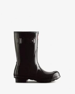 Hunter Boots | Women's Original Short Gloss Rain Boots-Black