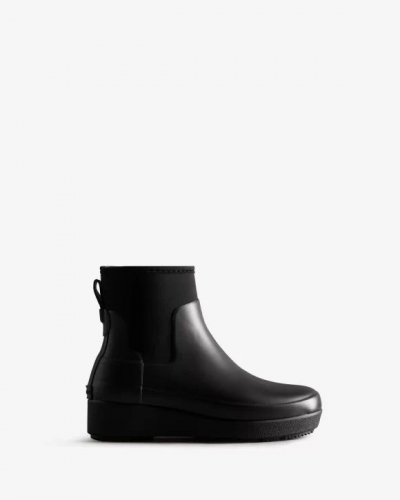 Hunter Boots | Women's Refined Slim Fit Neoprene Creeper Chelsea Boots-Black