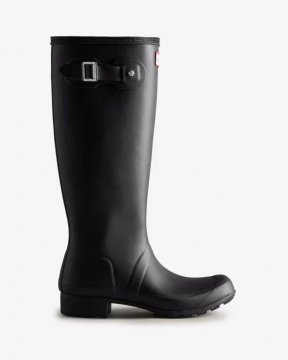 Hunter Boots | Women's Tour Foldable Tall Rain Boots-Black