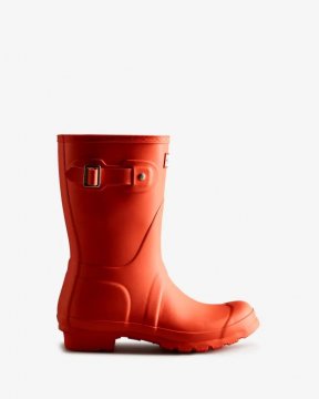 Hunter Boots | Women's Original Short Rain Boots-Sun-Cup Orange
