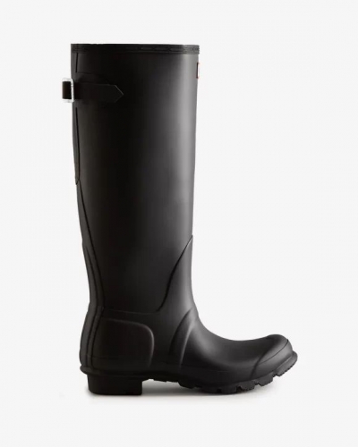 Hunter Boots | Women's Tall Back Adjustable Rain Boots-Black