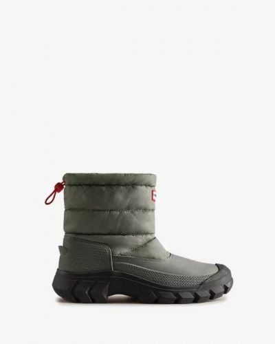 Hunter Boots | Men's Intrepid Insulated Short Snow Boots-Urban Grey/Black