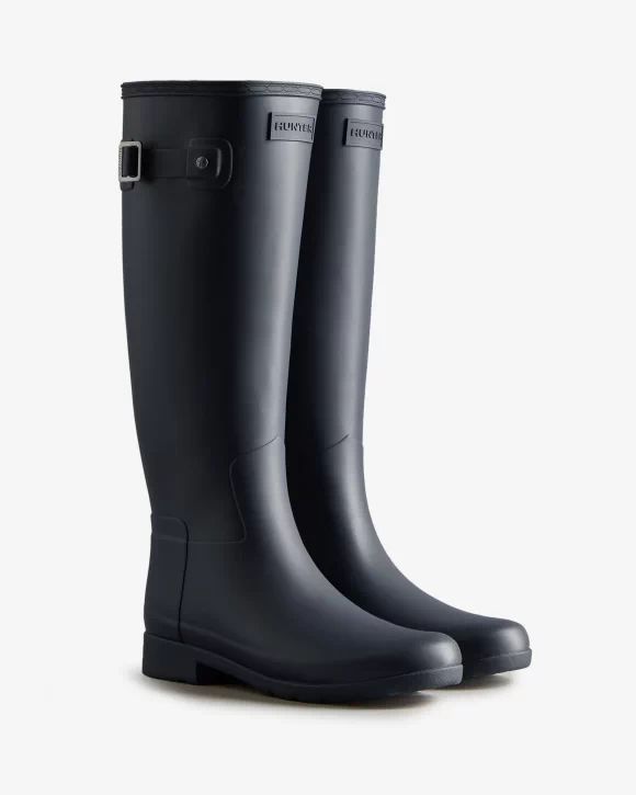 Hunter Boots | Women's Refined Slim Fit Tall Rain Boots-Navy