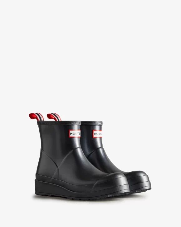 Hunter Boots | Women's Play Short Pearlized Rain Boots-Black