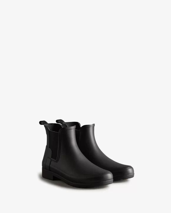 Hunter Boots | Women's Refined Slim Fit Chelsea Boots-Black