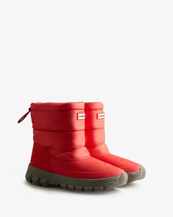 Hunter Boots | Women's Insulated Short Snow Boots-Red Chill