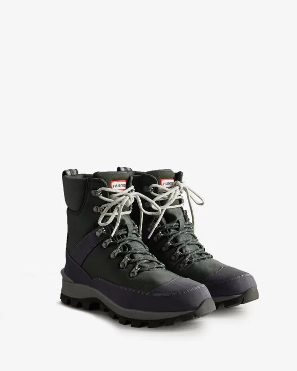 Hunter Boots | Men's Insulated Recycled Polyester Commando Boots-Arctic Moss Green/Henson Navy