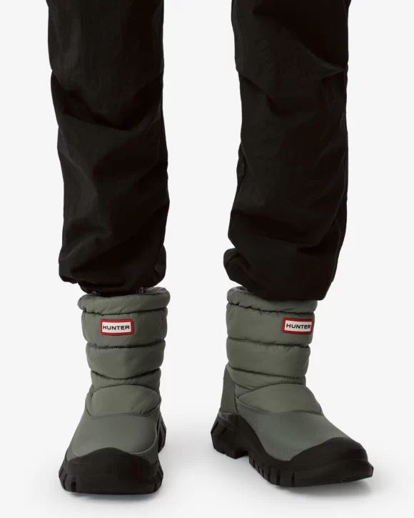 Hunter Boots | Men's Intrepid Insulated Short Snow Boots-Urban Grey/Black