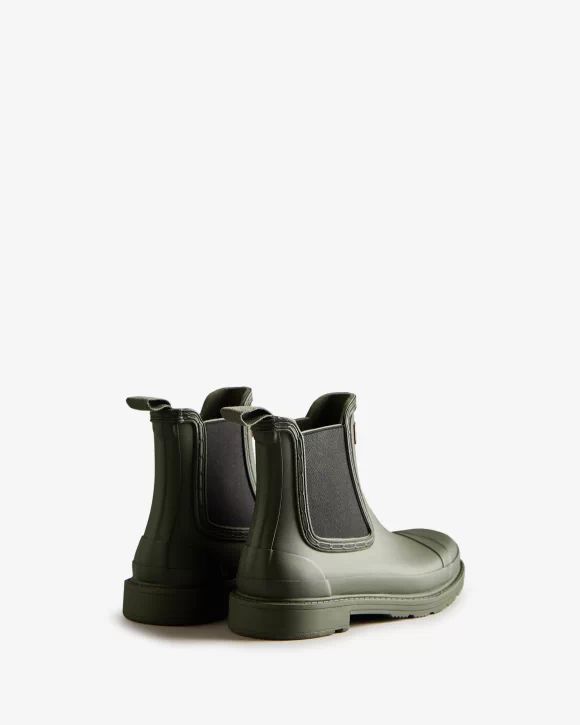 Hunter Boots | Women's Commando Chelsea Boots-Dark Olive