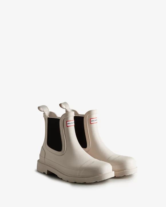 Hunter Boots | Women's Commando Chelsea Boots-Cast Pale Grey