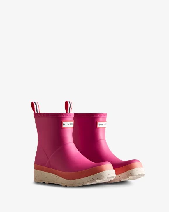 Hunter Boots | Women's Play Short Speckle Rain Boots-Prismatic Pink/Rough Pink